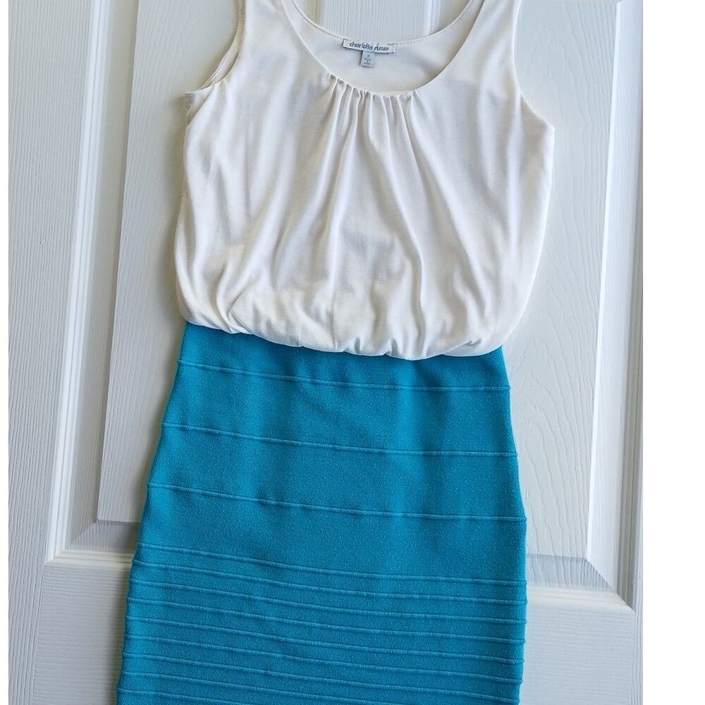Charlotte Russe Code Stardust Dress Small repaired blouson knit office layers